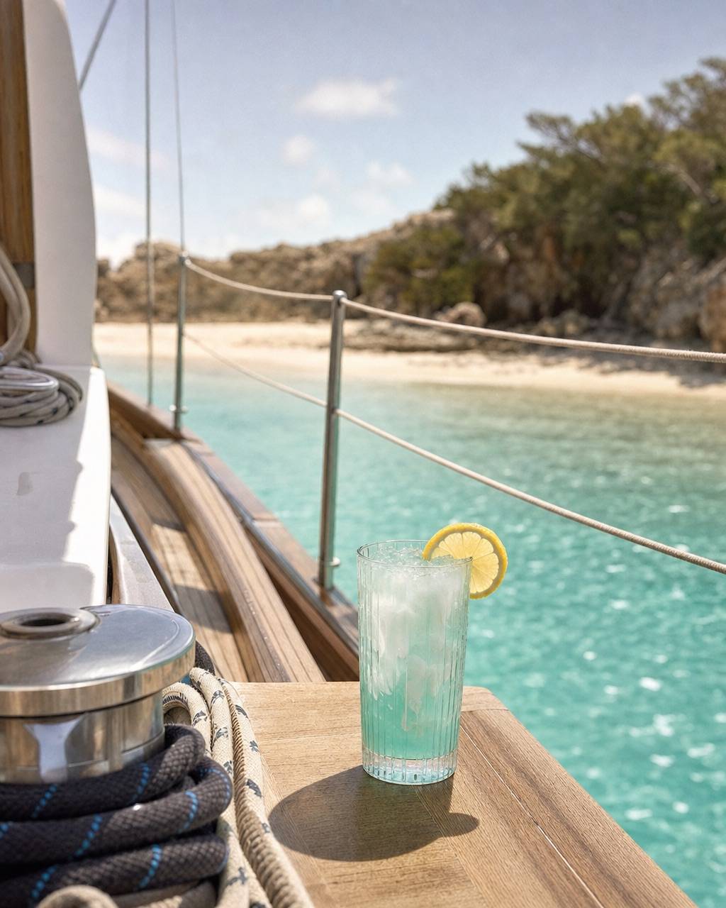 Coconut Lagoon: Pale aqua, coconut cream and lemon.