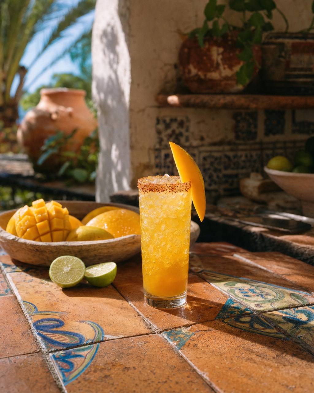 Mango Chili Dew: Citrus soda, ripe mango and a chili-lime rim.