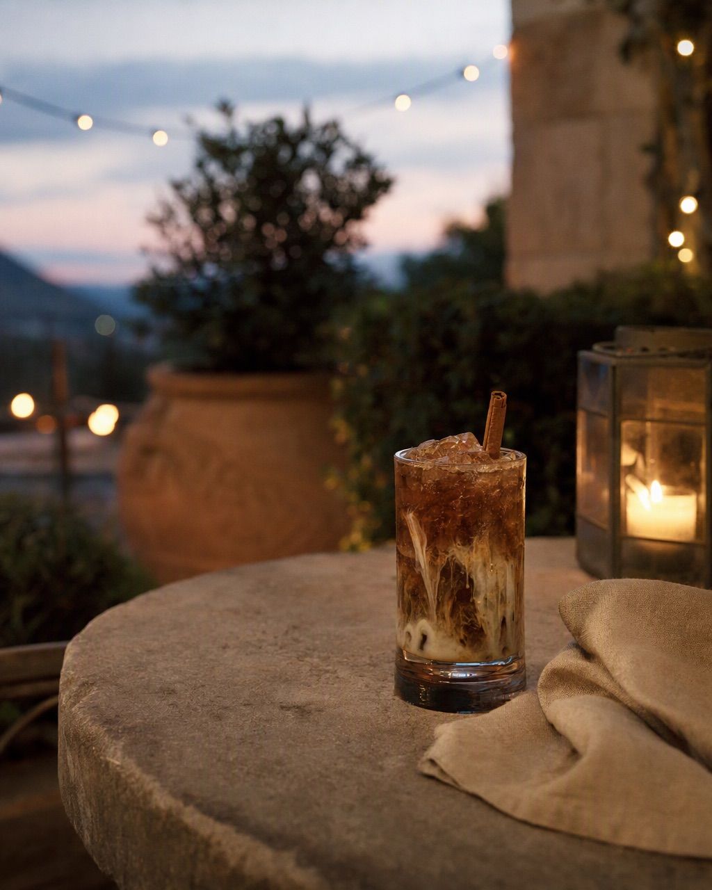 Brown Sugar Cinnamon Cola: Warm spice over cold cola. A dusk drink.