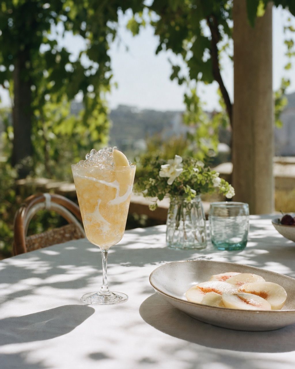 Peaches & Cream: White peach, sparkling lemon-lime and vanilla cream.